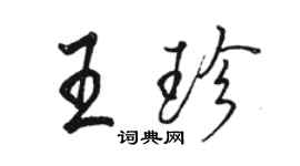 駱恆光王珍行書個性簽名怎么寫