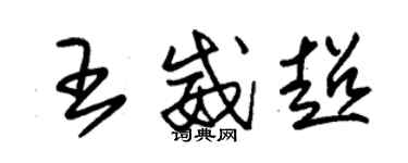 朱錫榮王威超草書個性簽名怎么寫