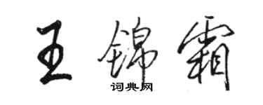 駱恆光王錦霜行書個性簽名怎么寫