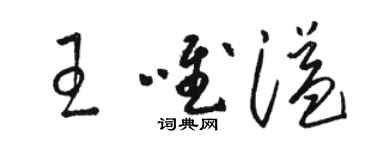 駱恆光王唯溢草書個性簽名怎么寫