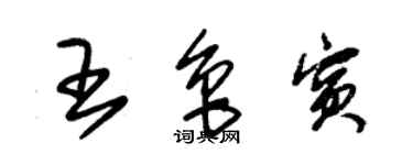 朱錫榮王魯賓草書個性簽名怎么寫