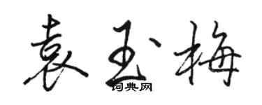 駱恆光袁玉梅行書個性簽名怎么寫