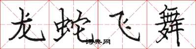 駱恆光龍蛇飛舞楷書怎么寫