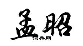 胡問遂孟昭行書個性簽名怎么寫