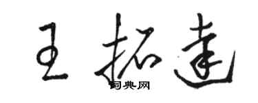 駱恆光王拓達草書個性簽名怎么寫