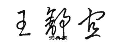 駱恆光王舒宜草書個性簽名怎么寫