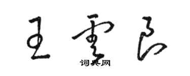 駱恆光王雲良草書個性簽名怎么寫