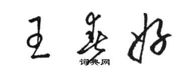 駱恆光王春好草書個性簽名怎么寫