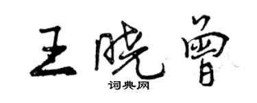 曾慶福王曉曾行書個性簽名怎么寫