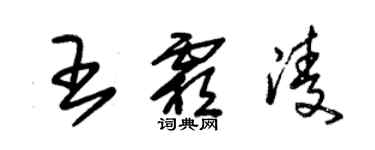 朱錫榮王霜凌草書個性簽名怎么寫