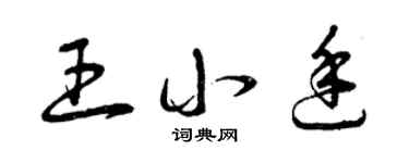 曾慶福王小廷草書個性簽名怎么寫