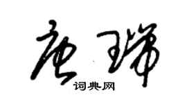 朱錫榮唐瑞草書個性簽名怎么寫