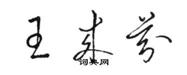 駱恆光王來芬草書個性簽名怎么寫