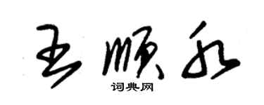 朱錫榮王順水草書個性簽名怎么寫