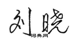 駱恆光劉曉行書個性簽名怎么寫