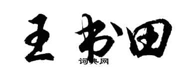 胡問遂王書田行書個性簽名怎么寫