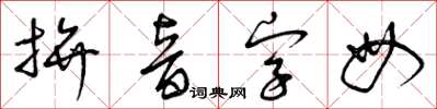 曾慶福拼音字母草書怎么寫