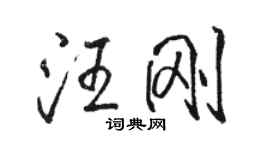 駱恆光汪剛行書個性簽名怎么寫
