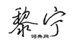 駱恆光黎寧行書個性簽名怎么寫