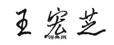 駱恆光王宏芝行書個性簽名怎么寫