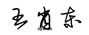 朱錫榮王肖東草書個性簽名怎么寫