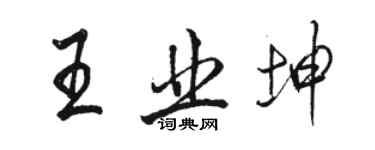 駱恆光王業坤行書個性簽名怎么寫