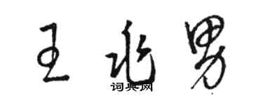 駱恆光王兆男草書個性簽名怎么寫