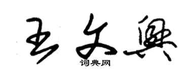 朱錫榮王文興草書個性簽名怎么寫