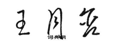 駱恆光王月含草書個性簽名怎么寫