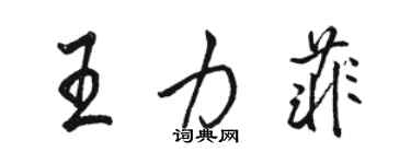 駱恆光王力菲行書個性簽名怎么寫