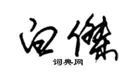 朱錫榮白傑草書個性簽名怎么寫