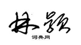 朱錫榮林穎草書個性簽名怎么寫