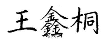 丁謙王鑫桐楷書個性簽名怎么寫