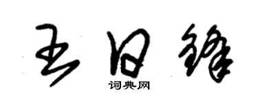 朱錫榮王日鋒草書個性簽名怎么寫