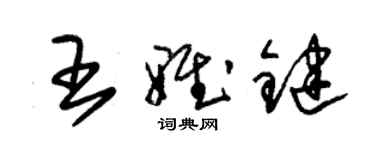 朱錫榮王雅鍵草書個性簽名怎么寫