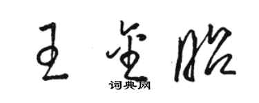 駱恆光王金昭草書個性簽名怎么寫