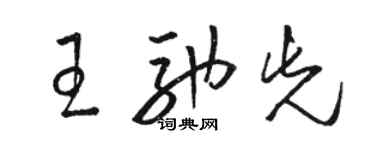駱恆光王馳先草書個性簽名怎么寫