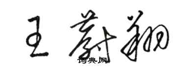 駱恆光王蔚翔草書個性簽名怎么寫