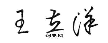 駱恆光王立洋草書個性簽名怎么寫