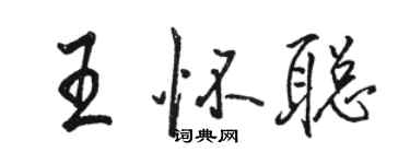 駱恆光王懷聰行書個性簽名怎么寫