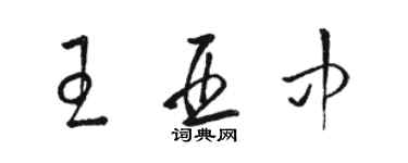 駱恆光王亞中草書個性簽名怎么寫