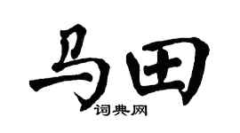 翁闓運馬田楷書個性簽名怎么寫