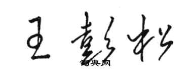 駱恆光王彭松草書個性簽名怎么寫