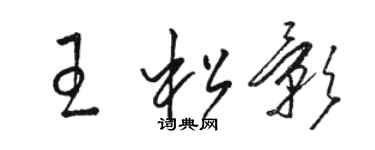 駱恆光王松影草書個性簽名怎么寫