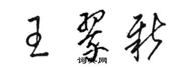 駱恆光王翠新草書個性簽名怎么寫