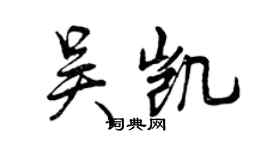 曾慶福吳凱行書個性簽名怎么寫