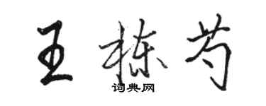 駱恆光王棟芍行書個性簽名怎么寫