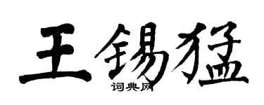 翁闓運王錫猛楷書個性簽名怎么寫