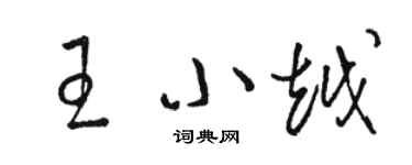 駱恆光王小越草書個性簽名怎么寫