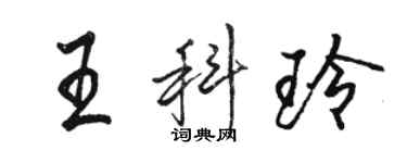 駱恆光王科玲行書個性簽名怎么寫